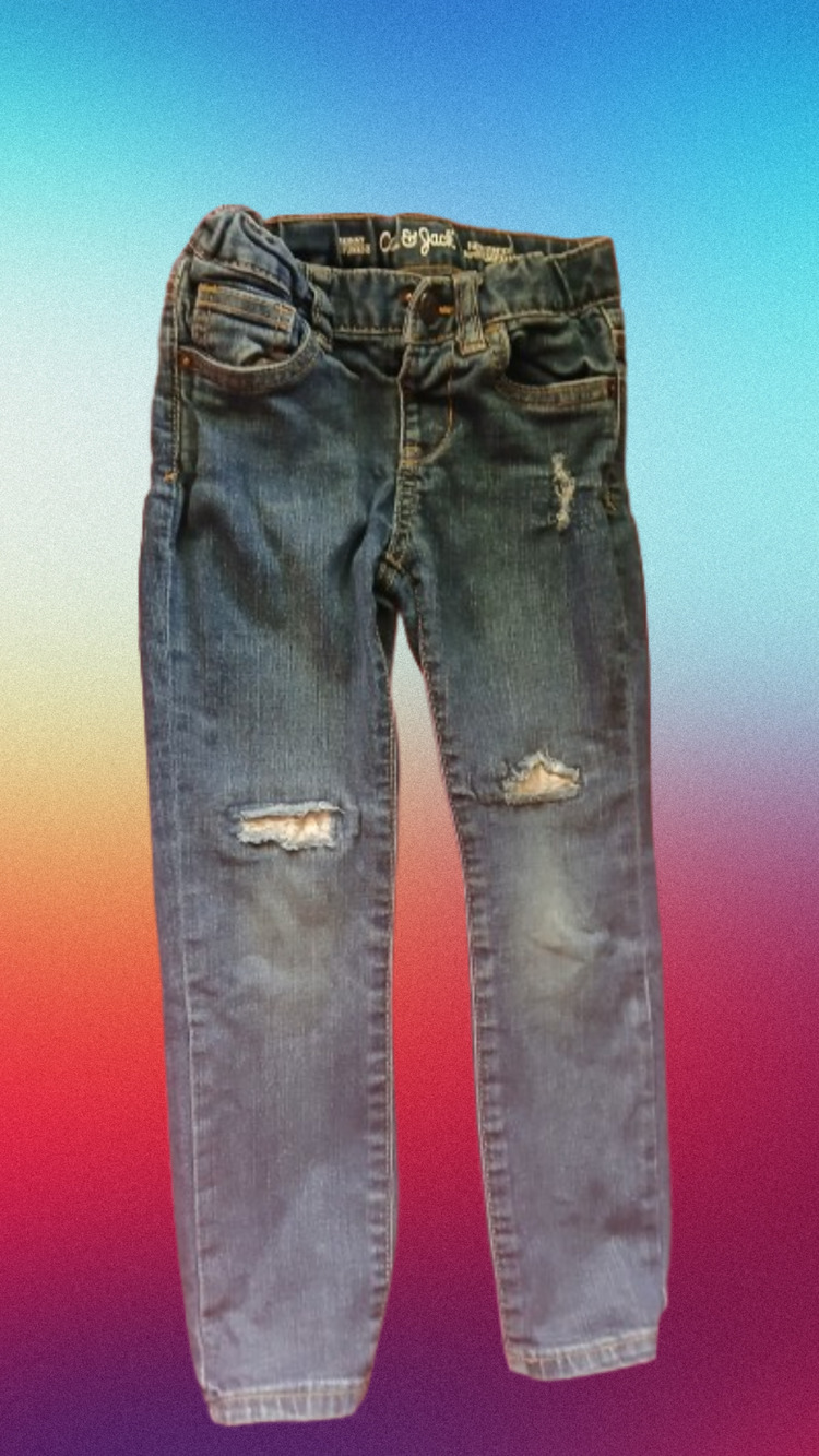 Girls' Mid-Rise Adjustable Waist Stretch Skinny Jeans - Cat & Jack Kids Size 5